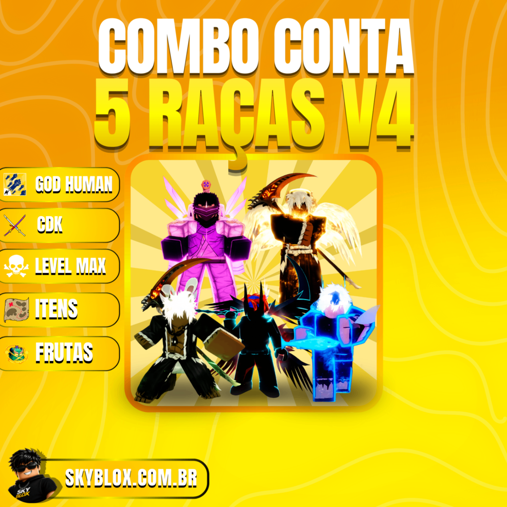Combo 5 Raças V4