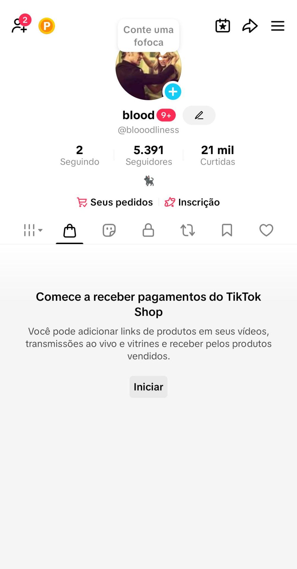 TikTok 5 Mil Seguidores com Shop Sem documento